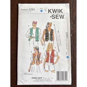 Kwik Sew 2261 Pattern Uncut Misses' Vests XS-XL